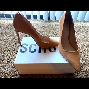 Schutz Nude Suede High Heel
